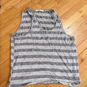 Gray Striped Men's Tank Top
